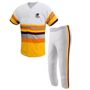 Tenue d'équipe de baseball, uniforme de baseball de haute qualité, couleur personnalisée, 100% polyester, prix de gros - Product Image 1