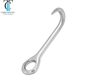 TARIQ CRAFTED INDUSTRIES Gancho Oftálmico Veterinario de Acero Inoxidable, Instrumento Quirúrgico para Cirugía Animal - Product Image 1