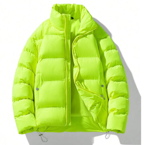 Customizable Puffer <b>Jackets</b> for Men Winter <b>Jacket</b> Casual Top Embroidered Zipper Button <b>Jackets</b> - Product Image 4