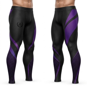 Custom <b>Mens</b> <b>Compression</b> <b>Legging</b> Premium Athletic Sportswear Breathable Fabric Lightweight Stretch Fit Comfortable Waistband - Product Image 5