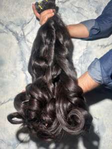 Extensiones de Cabello Natural Ondulado, 100% Virgen Indio Remy, Textura Sin Procesar, Cutículas Alineadas, Modelo No Permanente - Product Image 3