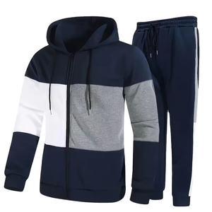 Survêtements décontractés d'hiver en coton 100% Couleurs unies Multicolores Capuche avec cordon de serrage Pantalon élastique Ensemble de survêtement 2026 - Product Image 2
