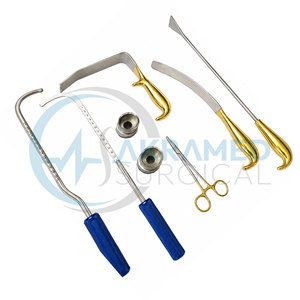 Ensemble d'instruments de chirurgie mammaire de qualité supérieure, 8 pièces, en acier inoxydable, outils de chirurgie plastique manuels, certifiés CE, kit médical réutilisable - Product Image 5