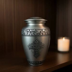 Urna Funeraria Moderna para Adultos, Diseño Art Deco, Duradera, Hecha a Mano, Acabado Mate, para Cenizas Humanas, 3.4 Litros - Product Image 3