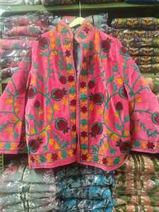 Wholesale Luxury Suzani Embroidered Velvet Jackets Bohemian Floral Statement Outerwear Elegant Winter Artisan <b>Coats</b> For <b>Women</b> - Product Image 4
