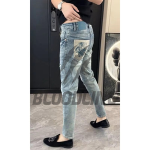 Pantalones Cargo de Mezclilla para Hombre, Corte Slim Fit, Lavado Stonewash, Cintura Media, Color Sólido, Estilo Utilitario, Tela de Mezclilla de Primera Calidad, Duraderos - Product Image 4