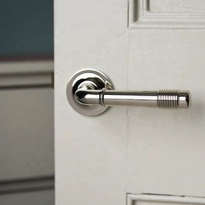 Excellent Stainless Steel Lever Door <b>Handle</b> Minimalist Design Furniture Hardware Passege Privacy Lock <b>Chrome</b> Finished - Product Image 4