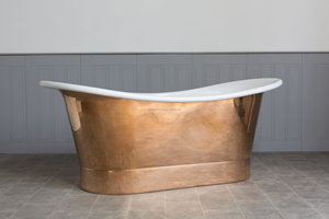 Sandringham CopperBath Green Extérieur avec intérieur en cuivre rustique Complément parfait pour les salles de bain à remous - Product Image 6