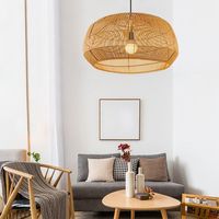 Lustre industriel moderne, suspension, abat-jour, grand support en bambou, salle à manger, cuisine, salon, luminaires de plafond
