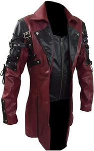 Nueva Chaqueta de Cuero Estilo Gótico Steampunk para Hombre, Chaqueta de Motero Estilo Punk, Chaqueta de Motociclista para Otoño e Invierno - Product Image 2