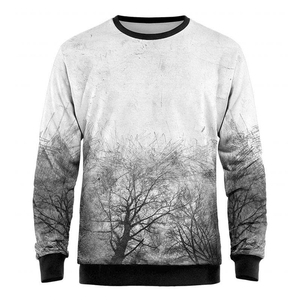เสื้อสเวตเชิ้ตคอกลมผู้ชาย ทรงปกติ ผ้าถักโพลีเอสเตอร์ ลายต้นไม้ แขนยาว สไตล์ลำลอง สำหรับฤดูใบไม้ร่วง - Product Image 3