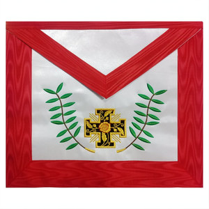 SCOTTISH RITE AASR 18TH DEGREE APRON ROSE CROIX APRON FREEMASON APRON <b>MACHINE</b> EMBROIDERED APRON SCOTTISH RITE REGALIA - Product Image 3