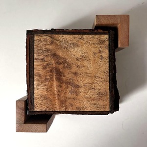 Ensemble de dessous-de-verre en bois de style luxueux avec motif écorce, résistants à la chaleur, antidérapants, carrés, au meilleur prix - Product Image 5