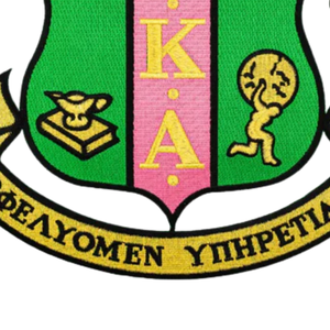 Green Pink and Gold Shield Iron On Embroidered Patch Premium Applique Badge for Jackets Backpacks <b>Hats</b> and Uniforms - Product Image 5