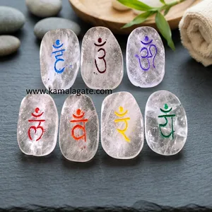 Juego de Piedras de Cuarzo Cristalino para Chakras, con Letras Grabadas, Piedras Curativas Reiki - Product Image 3
