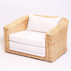 Conjunto de sofás de ratán personalizables, mobiliario de mimbre antiguo, un solo asiento, decoración del hogar - Product Image 2