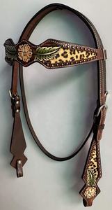 Ensemble de serre-tête et de collier de poitrine en cuir de qualité supérieure avec peinture à la main Fabricant en gros - Product Image 4