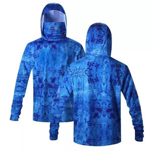 Sudadera de Pesca Unisex con Estampado Digital UPF 35 Anti-UV, Manga Larga, Diseño Sólido, Ropa para Exteriores, Logotipo Frontal, Forro Polar - Product Image 2