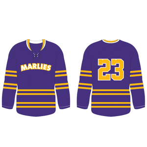 Professional <b>Ice</b> Hockey Jersey OEM Custom Mesh Fabric Embroidered Twill Numbers Sublimation Lace Up V Neck Team Uniform Wear - Product Image 1