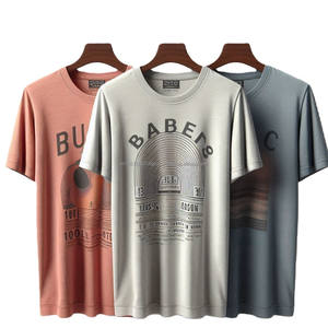 Camisetas de algodón de punto informales para hombre de 160-220 gramos, logotipos y eslóganes inteligentes personalizados, marca impresa en Jersey liso, en blanco - Product Image 4