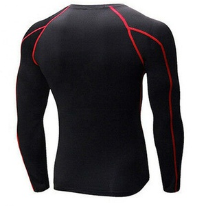 Men's <b>compression</b> <b>shirt</b> Quick dry rash guard Solid gray gym <b>shirt</b> Polyester fitness top - Product Image 3