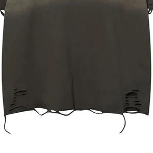 Venta al por mayor de fábrica: Camisetas de hombre 100% algodón con efecto desgastado, manga corta, cuello redondo, lisas, con impresión de logotipo personalizado. - Product Image 6