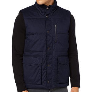 Gilet matelassé réversible imperméable avec logo personnalisé, col roulé sans manches, fermeture éclair, pour homme et femme, idéal pour l'hiver - Product Image 6