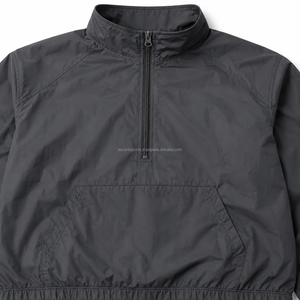 Ensemble survêtement coupe-vent en nylon personnalisé pour homme, veste et pantalon, vente en gros, vêtements de sport, course à pied, entraînement, tenue décontractée, streetwear - Product Image 4
