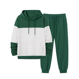 Nuevo Conjunto Deportivo de Felpa con Estampado Acid Wash para Hombre, Estilo Oversize, Personalizable en Verde - Product Image 3