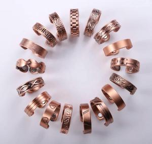 Pure Copper Magnetic <b>Adjustable</b> Solid <b>Ring</b> with Modern Antique Copper Plating Mould Made for Unisex Daily Wear Gift - Product Image 3