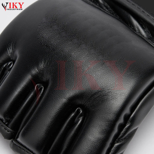 Gants de grappling MMA en cuir premium à doigts ouverts avec logo personnalisé, pour entraînement de combat mixte et libre, prix de gros - Product Image 5