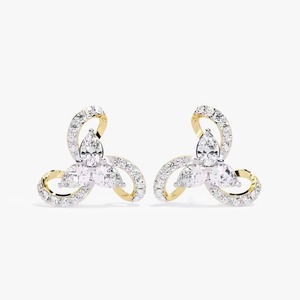High Demand 18K Rose, Yellow Gold Diamond Stud <b>Earrings</b> Delicate Everyday Sparkle Brilliant Cut Certified Birthday Gift - Product Image 1