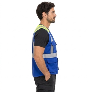 Chaleco de Seguridad para Hombre, Chaleco de Alta Visibilidad Personalizado con Paneles Reflectantes, Material Ligero y Transpirable, Ajuste Cómodo, Ropa de Trabajo OEM - Product Image 6