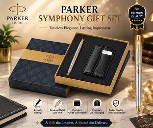 Set de Regalo Parker Royal, Bolígrafo con Detalles en Negro Mate y Dorado, Cuaderno de Cuero Sintético, Duradero y de Larga Duración, Caja de Regalo de Escritura de Lujo - Product Image 6