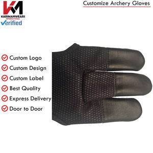 Guantes de Tiro con Arco, Ajustables, de Alta Durabilidad, Material de Cuero, Diseño Cómodo y Ligero para Uso con Arco y Flecha - Product Image 4