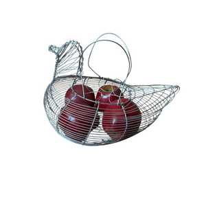 Wire Chicken-Shaped <b>Egg</b> <b>Basket</b> Metal Carrying Gathering <b>Basket</b> - Product Image 3