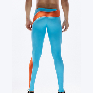 Top Selling <b>Men</b> <b>Compression</b> Leggings Customized Leopard Pattern Breathable Athletic Sports Running Jogging <b>Tights</b> Slim Fit Waist - Product Image 3