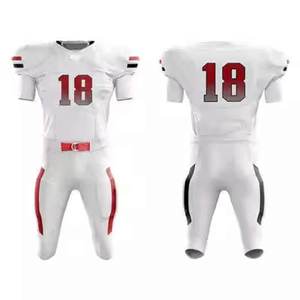 Maillots de football entièrement personnalisés, taille plus, avec pantalon assorti, uniforme de football américain pour adultes en polyester - Product Image 1