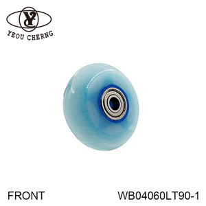 Roue pivotante pour meubles YEOU CHERNG 60 mm en polyuréthane bleu ciel WB04060LT90-1 - Product Image 1