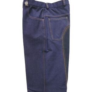 Pantalones de Montar a Caballo FAB International de Mezclilla con Parche en la Rodilla, Elásticos, Transpirables, Cómodos y Duraderos para Entrenamiento y Montar Casual - Product Image 1