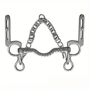 Bocado de Acero Inoxidable para Caballo con Cadena de Gancho, Bocado de Doble Acción de Alta Calidad para Equipo Ecuestre - Product Image 2