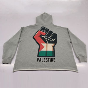 Sweat-shirt surdimensionné pour homme, design personnalisé, manches longues, impression par sublimation, sweat-shirt Palestine pour homme avec impression de logo - Product Image 1