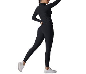 Hot Sale Women's Yoga Sets Long Sleeve Gym Training Clothes Yoga Tight <b>Jacket</b> Fitness Sports Shorts <b>Workout</b> Leggings - Product Image 1
