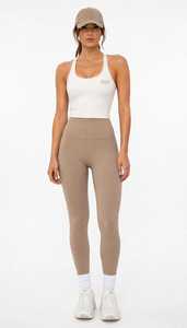 Camiseta Deportiva de Punto Elástica con Cuello Redondo para Mujer, Blanca, Transpirable, Estilo Crop - Product Image 3