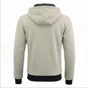 เสื้อฮู้ดซิปผู้ชายทรงปกติ สีพื้น ผ้าฝ้ายเฟรนช์เทอร์รี่ ระบายอากาศได้ดี เหมาะสำหรับใส่ในฤดูใบไม้ร่วง - Product Image 2