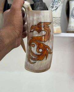 Buffalo Natural Black Horn Mug Hot Selling Natural Horn Mug or Drinking Glass Customized Design Size and Packing - Product Image 4