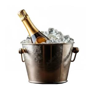 Cubo para Hielo de Diseño Único, de Acero Inoxidable Pulido, para Vino y Cerveza, 5L, Portátil, Duradero y Sostenible, para Bares y Barriles - Product Image 1