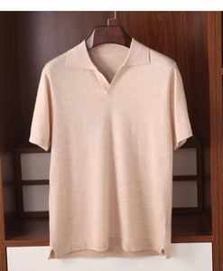 T-shirt décontracté d'été à manches courtes pour homme, 100% coton tricoté, séchage rapide - Product Image 3