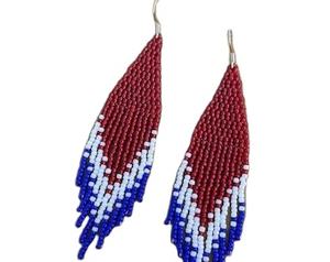 Western Boho Jewelry broderie à la main nouveau vintage perlé en forme de coeur boucle d'oreille graine perlée bohème gland boucles d'oreilles pour femmes fille - Product Image 3