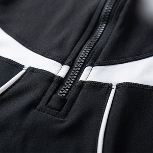 Mens <b>Compression</b> Jersey Full Zip Long Sleeve Rash Guard Slim Fit Moisture Wicking Breathable Printed Sports Set - Product Image 4